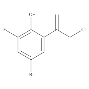 4-Bromo-2-(3-chloroprop-1-en-2-yl)-6-fluorophenol Structure