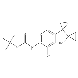 tert-butyl N-{4-[1-(1-aminocyclopropyl)cyclopropyl]-2-hydroxyphenyl}carbamate Structure