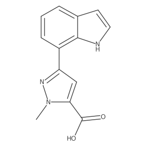 3-(1H-indol-7-yl)-1-methyl-1H-pyrazole-5-carboxylic acid结构式