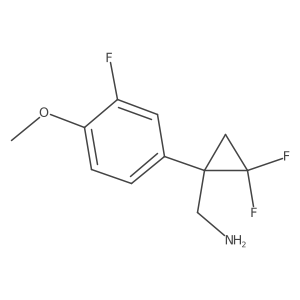 [2,2-Difluoro-1-(3-fluoro-4-methoxyphenyl)cyclopropyl]methanamine结构式