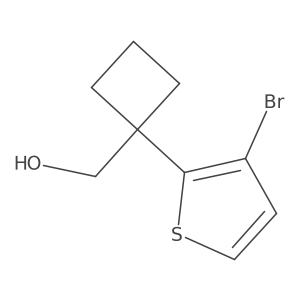 [1-(3-Bromothiophen-2-yl)cyclobutyl]methanol结构式