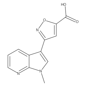 3-{1-methyl-1H-pyrrolo[2,3-b]pyridin-3-yl}-1,2-oxazole-5-carboxylic acid结构式