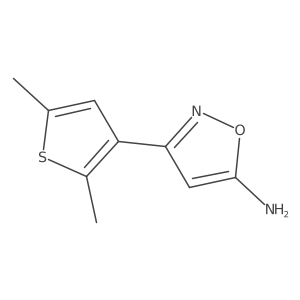 3-(2,5-Dimethylthiophen-3-yl)-1,2-oxazol-5-amine结构式
