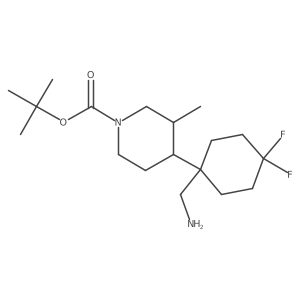 Tert-butyl 4-[1-(aminomethyl)-4,4-difluorocyclohexyl]-3-methylpiperidine-1-carboxylate Structure