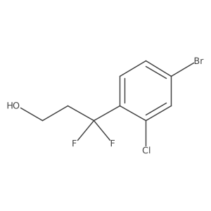 3-(4-Bromo-2-chlorophenyl)-3,3-difluoropropan-1-ol结构式