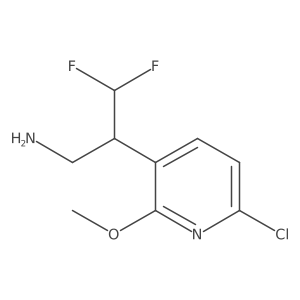 2-(6-Chloro-2-methoxypyridin-3-yl)-3,3-difluoropropan-1-amine Structure