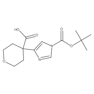 4-{1-[(tert-butoxy)carbonyl]-1H-imidazol-4-yl}oxane-4-carboxylic acid Structure
