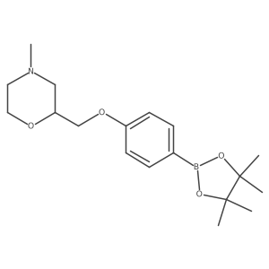4-Methyl-2-[[4-(4,4,5,5-tetramethyl-1,3,2-dioxaborolan-2-yl)phenoxy]methyl]morpholine Structure