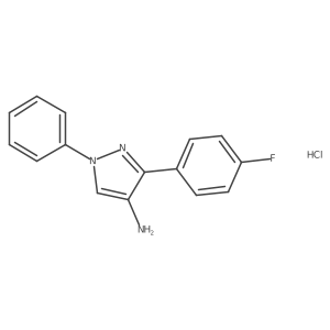 3-(4-Fluorophenyl)-1-phenylpyrazol-4-amine;hydrochloride Structure