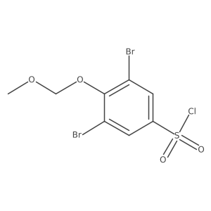 3,5-Dibromo-4-(methoxymethoxy)benzene-1-sulfonyl chloride结构式