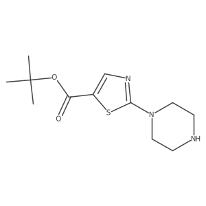 Tert-butyl 2-piperazin-1-yl-1,3-thiazole-5-carboxylate结构式