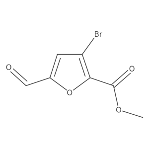 Methyl 3-bromo-5-formylfuran-2-carboxylate结构式