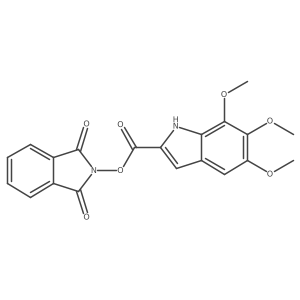 1,3-dioxo-2,3-dihydro-1H-isoindol-2-yl 5,6,7-trimethoxy-1H-indole-2-carboxylate结构式