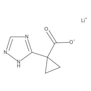 Lithium;1-(1H-1,2,4-triazol-5-yl)cyclopropane-1-carboxylate结构式