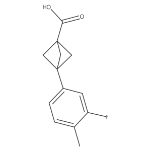 3-(3-Fluoro-4-methylphenyl)bicyclo[1.1.1]pentane-1-carboxylic acid Structure