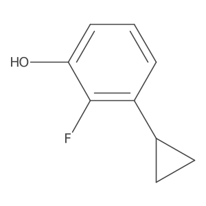 3-Cyclopropyl-2-fluorophenol结构式