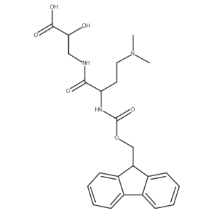 (2S)-3-[4-(dimethylamino)-2-({[(9H-fluoren-9-yl)methoxy]carbonyl}amino)butanamido]-2-hydroxypropanoic acid Structure