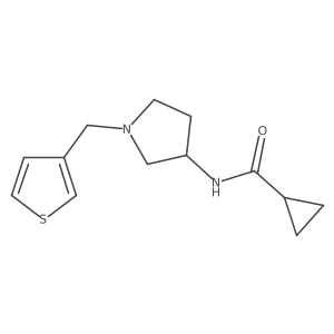 N-[1-(3-thienylmethyl)pyrrolidin-3-yl]cyclopropanecarboxamide结构式