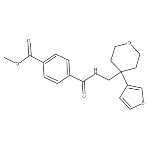 Methyl 4-({[4-(thiophen-3-yl)oxan-4-yl]methyl}carbamoyl)benzoate Structure