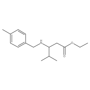 Ethyl 4-methyl-3-{[(4-methylphenyl)methyl]amino}pentanoate Structure