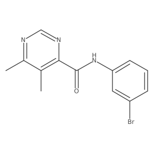 N-(3-Bromophenyl)-5,6-dimethylpyrimidine-4-carboxamide结构式