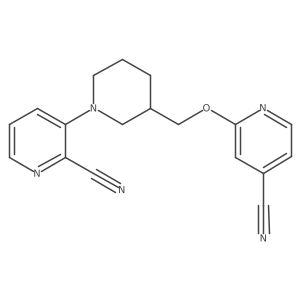 3-(3-{[(4-Cyanopyridin-2-yl)oxy]methyl}piperidin-1-yl)pyridine-2-carbonitrile Structure