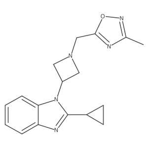 2-cyclopropyl-1-{1-[(3-methyl-1,2,4-oxadiazol-5-yl)methyl]azetidin-3-yl}-1H-1,3-benzodiazole Structure
