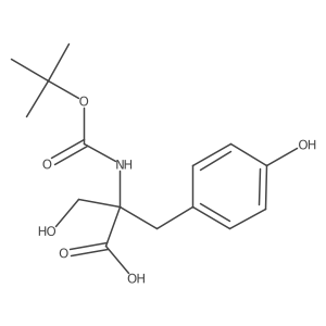 2-{[(Tert-butoxy)carbonyl]amino}-3-hydroxy-2-[(4-hydroxyphenyl)methyl]propanoic acid结构式