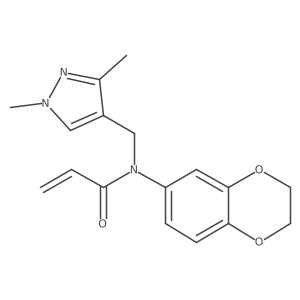 N-(2,3-Dihydro-1,4-benzodioxin-6-yl)-N-[(1,3-dimethylpyrazol-4-yl)methyl]prop-2-enamide Structure