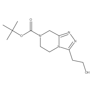 tert-butyl 3-(2-hydroxyethyl)-5H,6H,7H,8H-[1,2,4]triazolo[4,3-a]pyrazine-7-carboxylate结构式