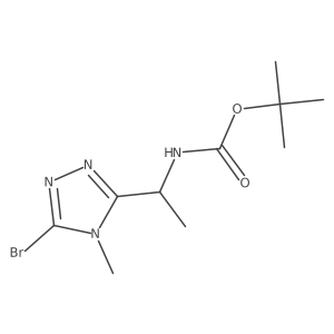 Tert-butyl N-[(1R)-1-(5-bromo-4-methyl-1,2,4-triazol-3-yl)ethyl]carbamate结构式