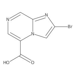2-Bromo-imidazo[1,2-a]pyrazine-5-carboxylic acid结构式