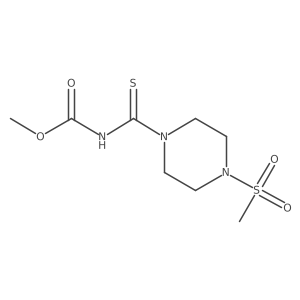 methyl N-(4-methanesulfonylpiperazine-1-carbothioyl)carbamate结构式