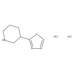 2-Piperidin-3-yl-1,3,4-thiadiazole;dihydrochloride结构式
