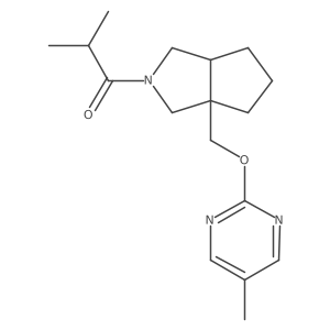 1-(3a-{[(5-Methylpyrimidin-2-yl)oxy]methyl}-octahydrocyclopenta[c]pyrrol-2-yl)-2-methylpropan-1-one结构式