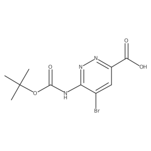 5-Bromo-6-{[(tert-butoxy)carbonyl]amino}pyridazine-3-carboxylic acid结构式