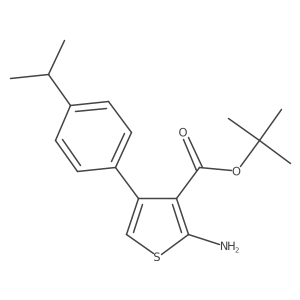 Tert-butyl 2-amino-4-[4-(propan-2-yl)phenyl]thiophene-3-carboxylate结构式