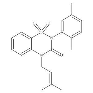 2-(2,5-Dimethylphenyl)-4-(3-methylbut-2-enyl)-1,1-dioxo-1lambda6,2,4-benzothiadiazin-3-one结构式