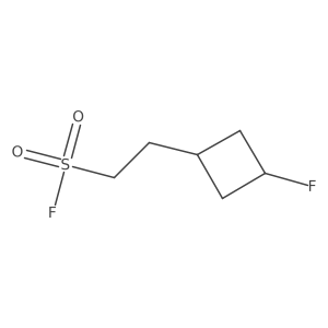 2-(3-Fluorocyclobutyl)ethane-1-sulfonyl fluoride结构式