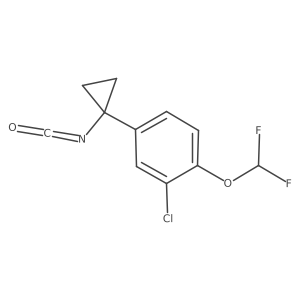 2-Chloro-1-(difluoromethoxy)-4-(1-isocyanatocyclopropyl)benzene结构式