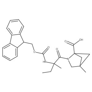 2-[2-({[(9H-fluoren-9-yl)methoxy]carbonyl}amino)-2-methylbutanoyl]-4-methyl-2-azabicyclo[2.1.1]hexane-1-carboxylic acid Structure