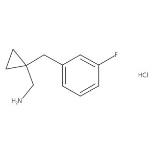 1-{1-[(3-Fluorophenyl)methyl]cyclopropyl}methanamine hydrochloride结构式