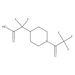2,2-Difluoro-2-[1-(trifluoroacetyl)piperidin-4-yl]acetic acid结构式