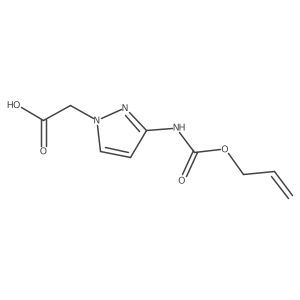2-(3-{[(prop-2-en-1-yloxy)carbonyl]amino}-1H-pyrazol-1-yl)acetic acid Structure