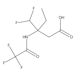 3-(Difluoromethyl)-3-(2,2,2-trifluoroacetamido)pentanoic acid Structure
