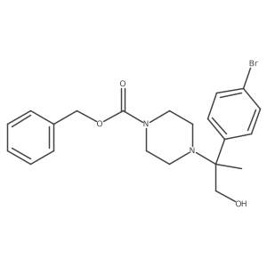 Benzyl 4-[2-(4-bromophenyl)-1-hydroxypropan-2-yl]piperazine-1-carboxylate结构式