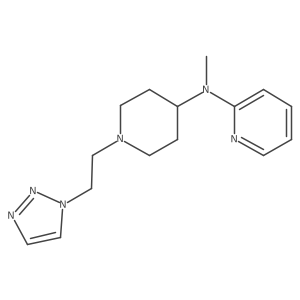 N-methyl-N-{1-[2-(1H-1,2,3-triazol-1-yl)ethyl]piperidin-4-yl}pyridin-2-amine结构式