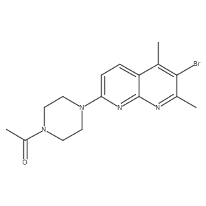 1-[4-(6-Bromo-5,7-dimethyl-1,8-naphthyridin-2-yl)piperazin-1-yl]ethan-1-one结构式