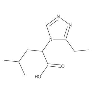2-(3-ethyl-4H-1,2,4-triazol-4-yl)-4-methylpentanoic acid结构式