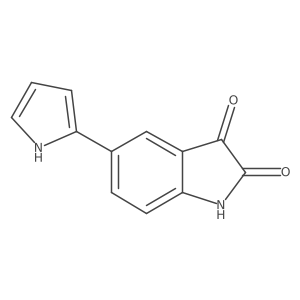 5-(1H-pyrrol-2-yl)-2,3-dihydro-1H-indole-2,3-dione结构式